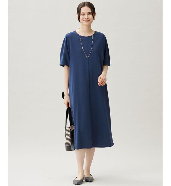 自由区「【接触冷感・UVカット・吸水速乾・抗菌防臭・洗える】ハイカウントモクロディ ワンピース」|ワンピース|