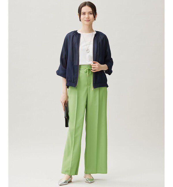 自由区「フルダルスパンマイクロピーチワイドストレート パンツ」|その他|