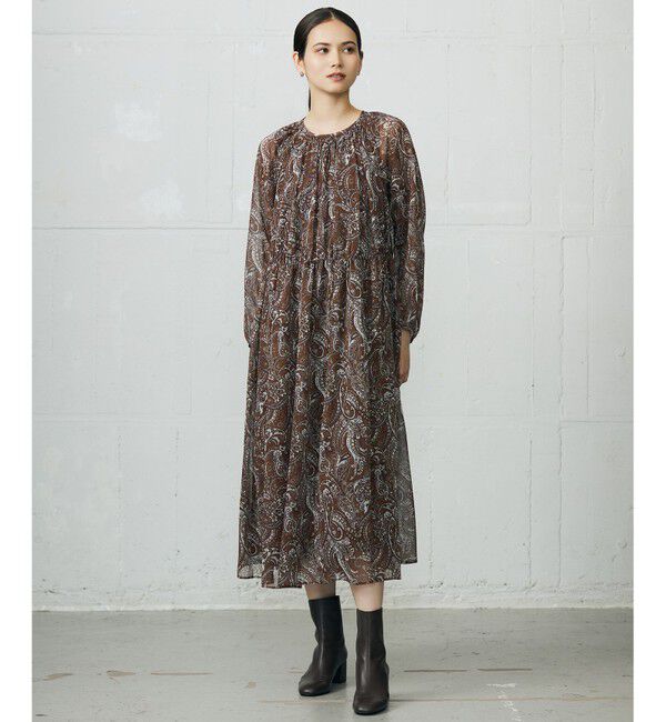 自由区「【SHIHOさん着用】ペイズリープリント ワンピース」|ワンピース|