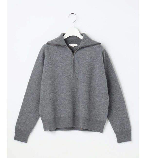 自由区「【SHIHOさん着用】ボイルドウールハーフジップ ニット」|ニット・セーター|