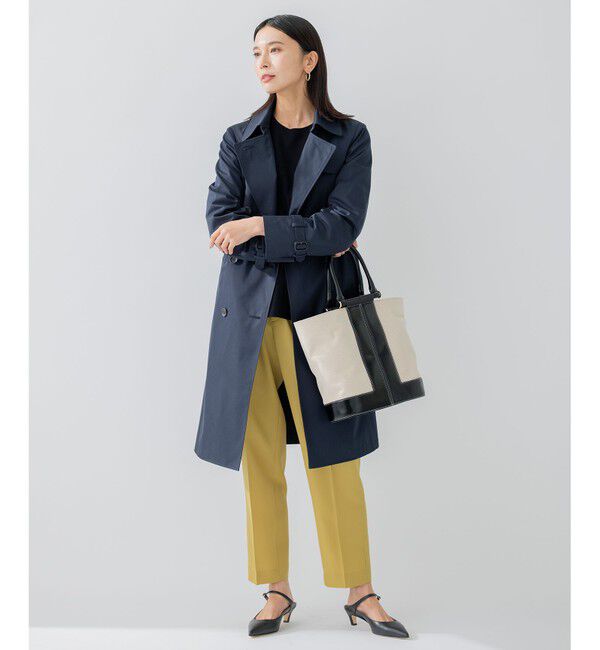 23区「コットンポリエステルギャバジン ロング トレンチコート」|トレンチコート|