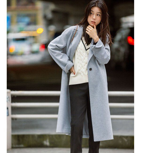 23区「【滝沢眞規子さん着用】ウールカシミヤビーバー チェスター コート」|チェスターコート|
