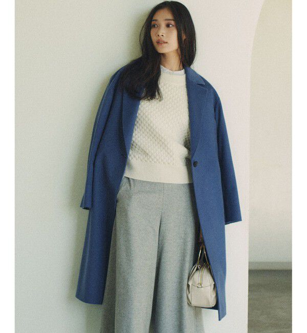 23区「【滝沢眞規子さん着用】ウールカシミヤビーバー チェスター コート」|チェスターコート|ダルブルー系