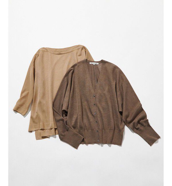 23区「【新色追加】シャイニーシアー ニット カーディガン」|カーディガン|