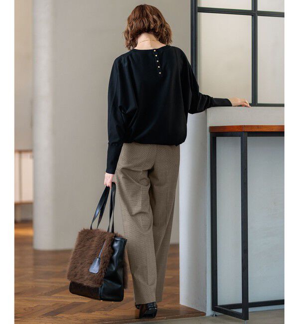 23区「【洗える/ご好評につきカラー追加】ヴィスコースストレッチ ドルマン ニット」|ニット・セーター|