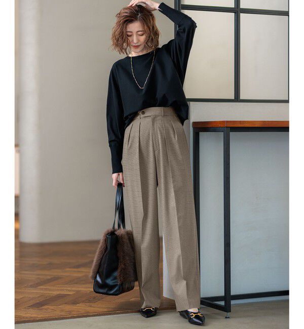 23区「【洗える/ご好評につきカラー追加】ヴィスコースストレッチ ドルマン ニット」|ニット・セーター|