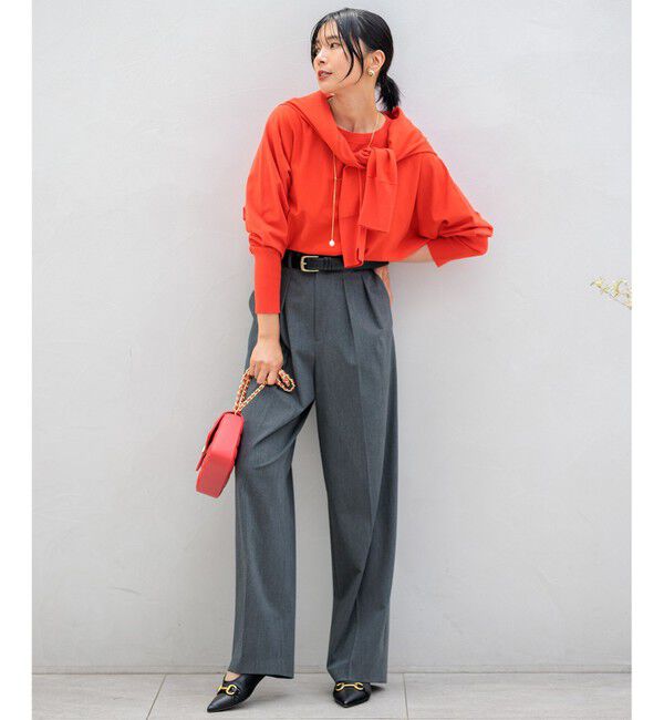 23区「【洗える/ご好評につきカラー追加】ヴィスコースストレッチ ドルマン ニット」|ニット・セーター|