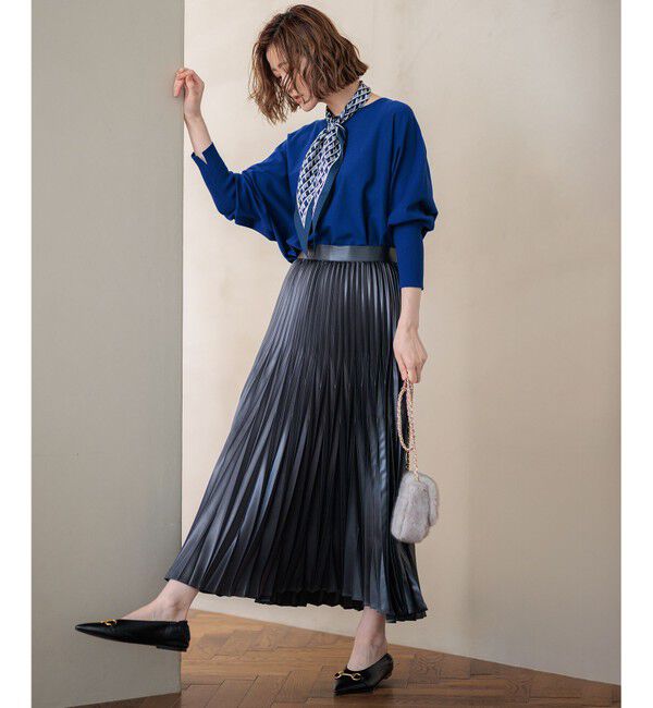 23区「【洗える/ご好評につきカラー追加】ヴィスコースストレッチ ドルマン ニット」|ニット・セーター|