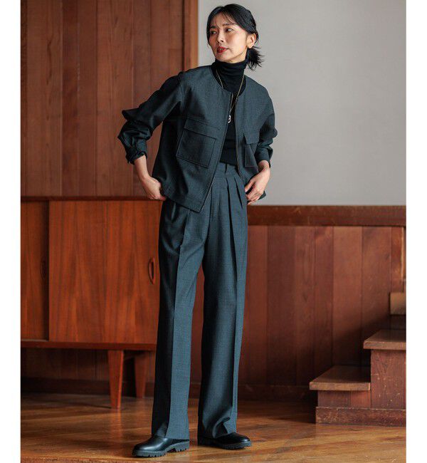 23区「【セットアップ対応】TWマットクロス ブルゾン」|ブルゾン・スタジャン|