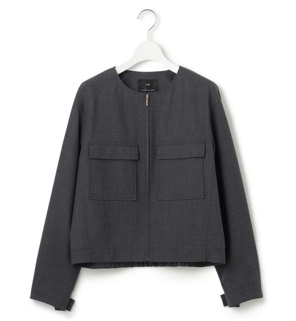 23区「【セットアップ対応】TWマットクロス ブルゾン」|ブルゾン・スタジャン|