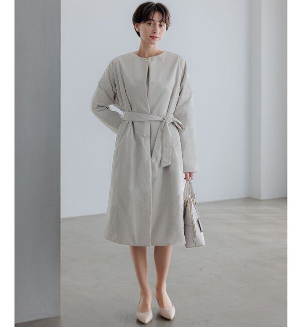 23区「【撥水加工】中綿 パデット ドルマンコート」|ダウン|