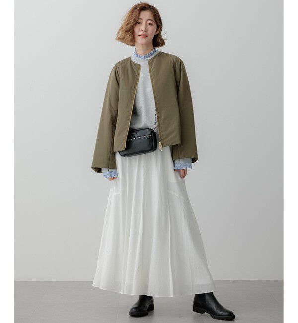 23区「【23区&times;Oggiコラボ /撥水加工】中綿 パディングタフタ ジャケット」|ダウン|