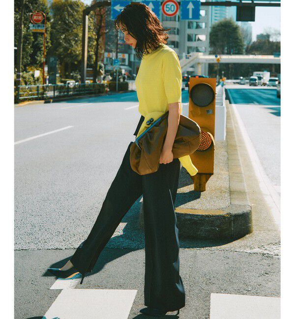 23区「【Oggi5月号掲載/洗える】プレミアムビオコットン 半袖 ニット」|ニット・セーター|