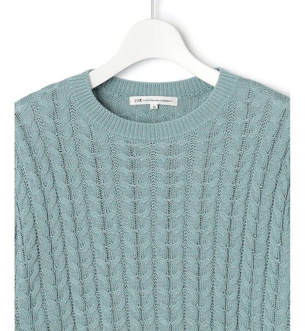 23区「【Oggi3月号掲載/洗える】コットンギマ ケーブル ニット」|ニット・セーター|