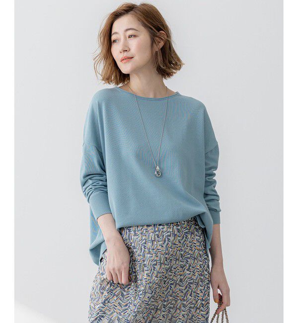 23区「【洗える】コットンポリエステルストレッチ オーバーサイズ ニット」|ニット・セーター|ﾗｲﾄｸﾞﾘ