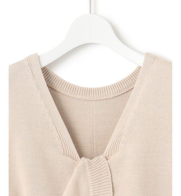 23区「【洗える】ツイストデザイン ノースリーブ ニット」|ニット・セーター|