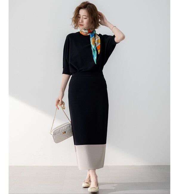 23区「【洗える】レーヨンポリエステルストレッチ ドルマン ニット」|ニット・セーター|