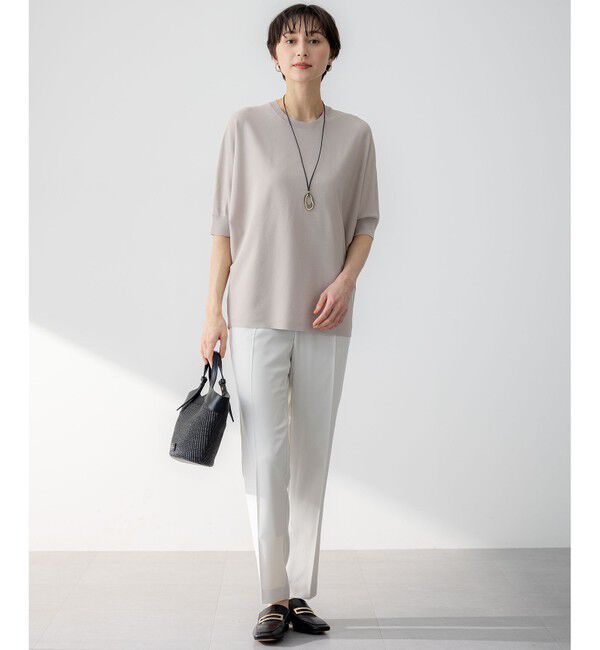 23区「【洗える】レーヨンポリエステルストレッチ ドルマン ニット」|ニット・セーター|