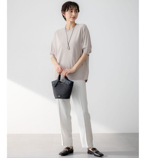 23区「【洗える】レーヨンポリエステルストレッチ ドルマン ニット」|ニット・セーター|