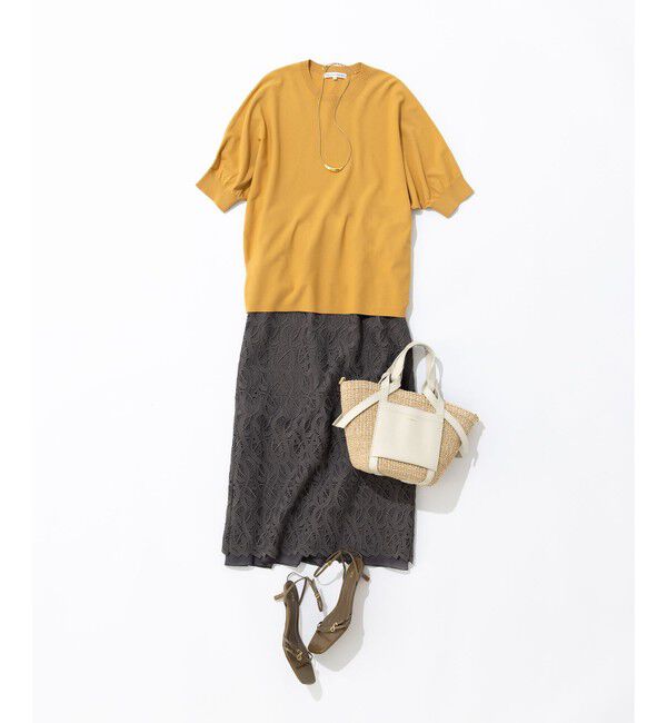 23区「【洗える】レーヨンポリエステルストレッチ ドルマン ニット」|ニット・セーター|