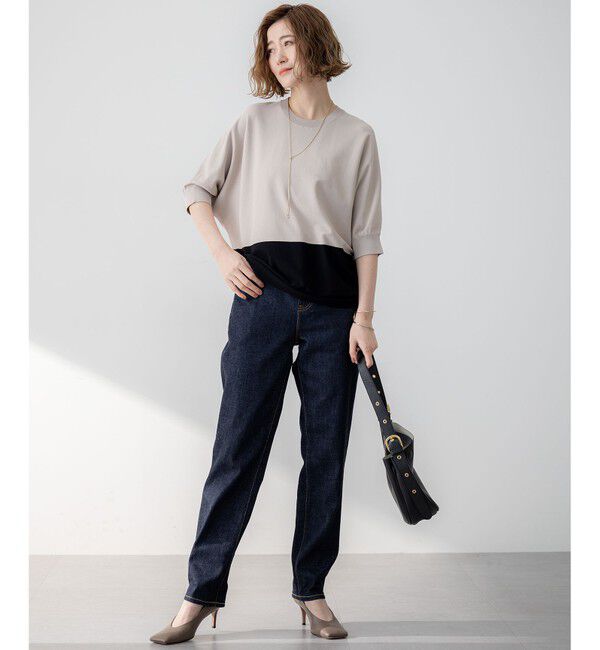 23区「【洗える】レーヨンポリエステルストレッチ ドルマン ニット」|ニット・セーター|