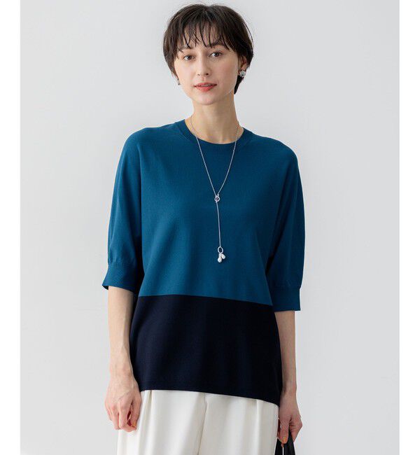 23区「【洗える】レーヨンポリエステルストレッチ ドルマン ニット」|ニット・セーター|ﾀﾞｰｸﾌﾞ