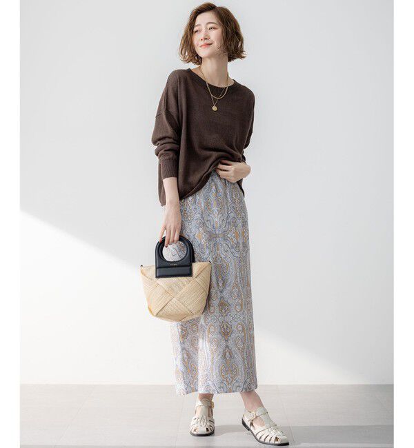 23区「【洗える】ピュアリネン ワイド ニット」|ニット・セーター|