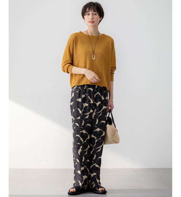 23区「【洗える】ピュアリネン ワイド ニット」|ニット・セーター|