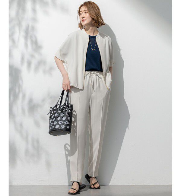 23区「【Oggi7月号掲載/吸水速乾/接触冷感/UVカット】ストレッチジョーゼット テーパード パンツ」|その他|