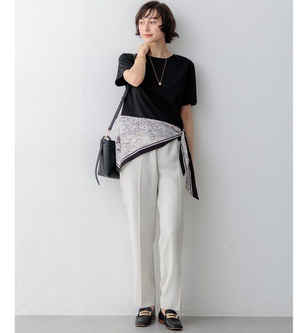 23区「【Oggi7月号掲載/吸水速乾/接触冷感/UVカット】ストレッチジョーゼット テーパード パンツ」|その他|