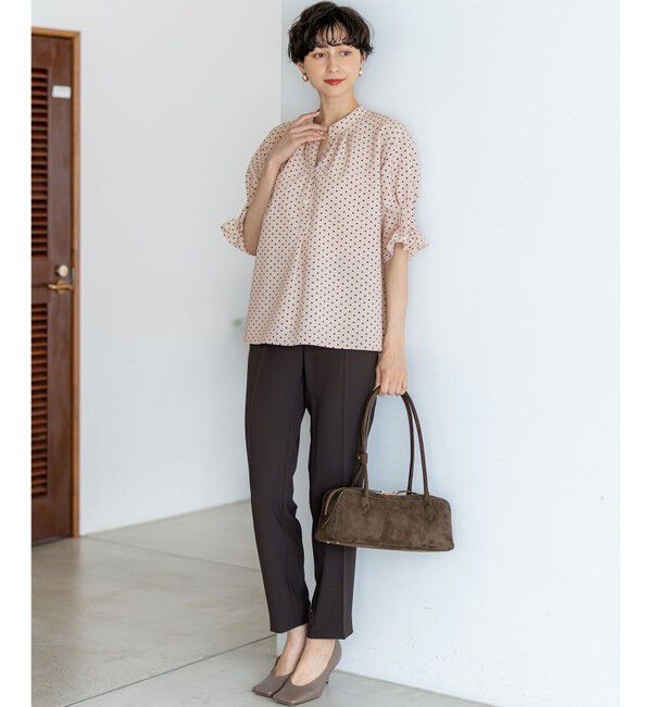 23区「【Oggi7月号掲載/吸水速乾/接触冷感/UVカット】ストレッチジョーゼット テーパード パンツ」|その他|