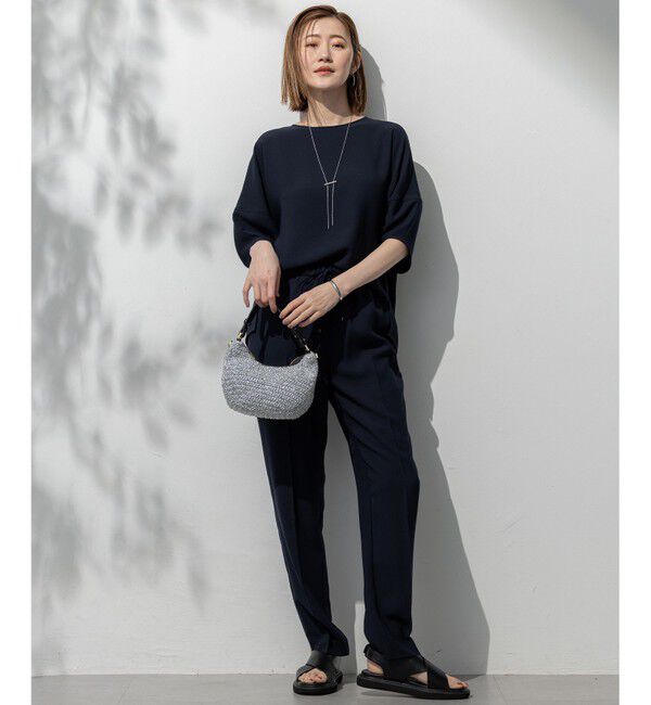 23区「【Oggi7月号掲載/吸水速乾/接触冷感/UVカット】ストレッチジョーゼット テーパード パンツ」|その他|