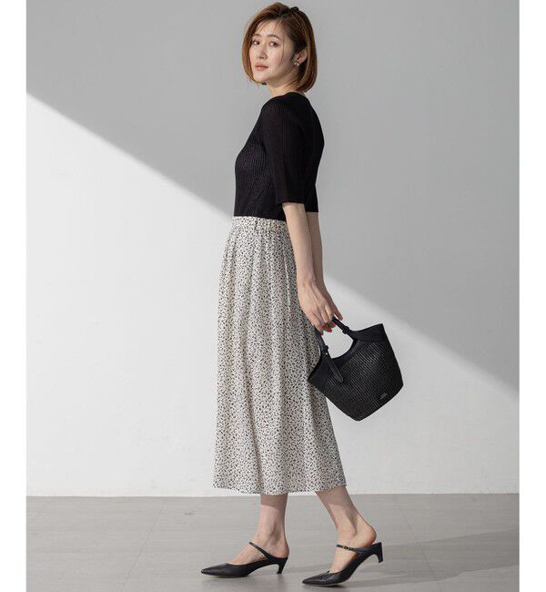 23区「【接触冷感/吸水速乾】ペインティングプリント スカート」|スカート|