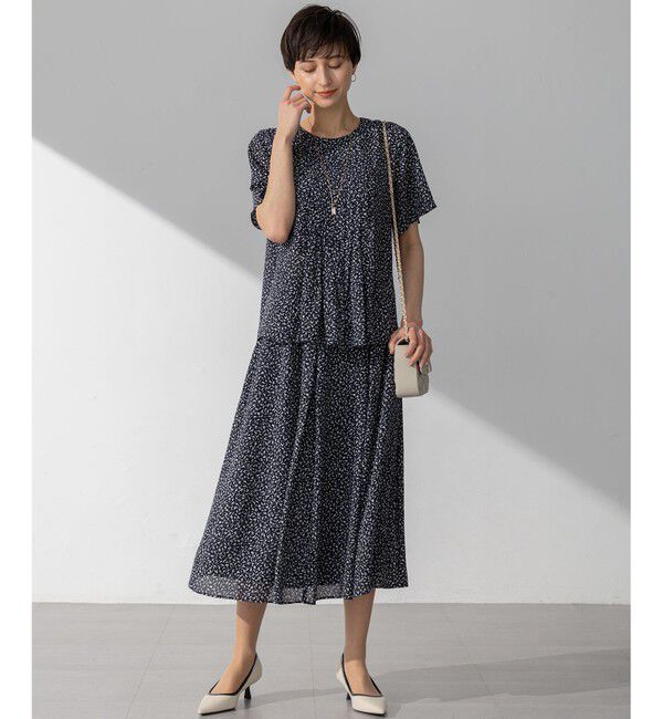 23区「【接触冷感/吸水速乾】ペインティングプリント スカート」|スカート|