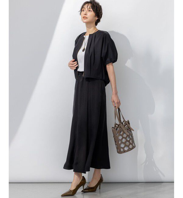 23区「【接触冷感/洗える】フィブリルツイル ギャザー スカート」|スカート|