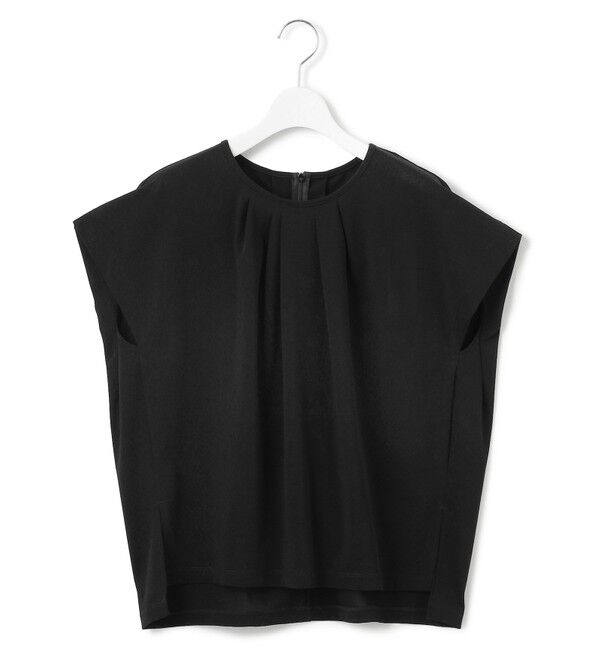 23区「【接触冷感/洗える】ツイストコットンプレーティング タックデザイン カットソー」|Tシャツ・カットソー|