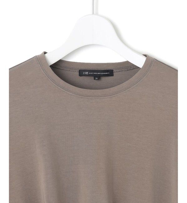 23区「【WEB&一部店舗限定/接触冷感】ツイストコットンプレーティング バルーンスリーブ カットソー」|Tシャツ・カットソー|