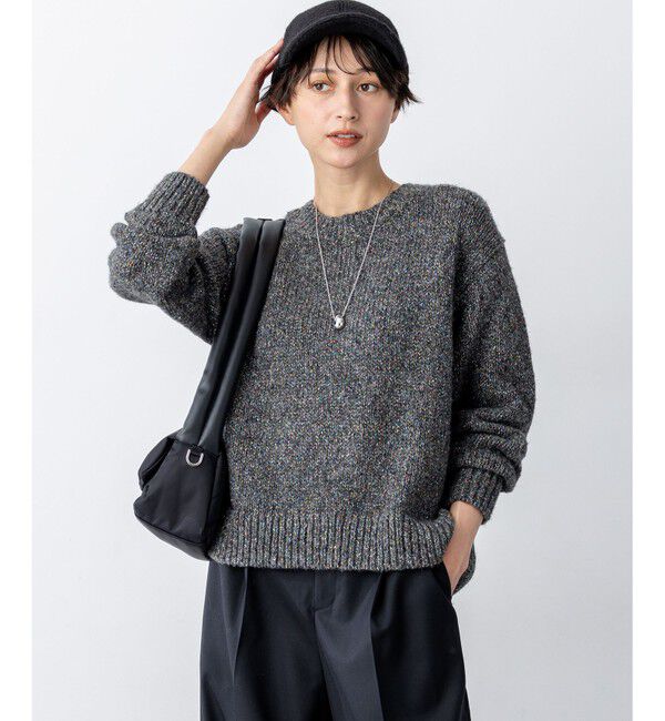 23区「【洗える】マーブルルレックスリリー バルキーニット」|ニット・セーター|グレー系