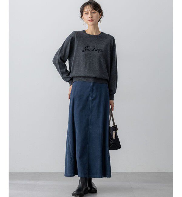 23区「【洗える】インターシャ ロゴ ニット」|ニット・セーター|