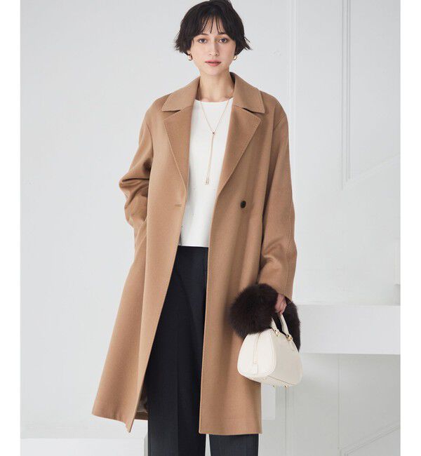 23区「MTRカシミヤビーバー チェスター コート」|チェスターコート|キャメル系