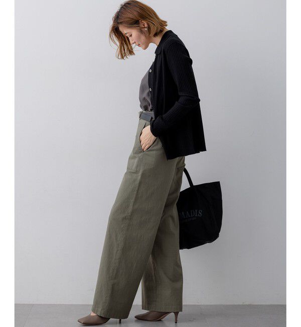 23区「ワイドリブ ポロニット」|ニット・セーター|