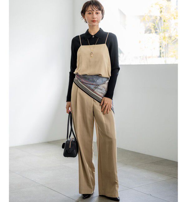 23区「ワイドリブ ポロニット」|ニット・セーター|