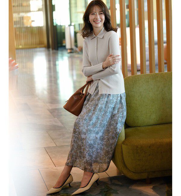 23区「ワイドリブ ポロニット」|ニット・セーター|