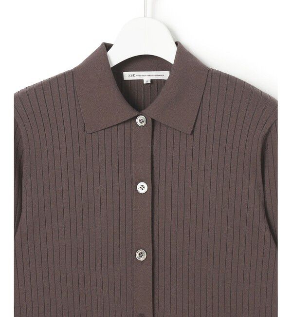 23区「ワイドリブ ポロニット」|ニット・セーター|