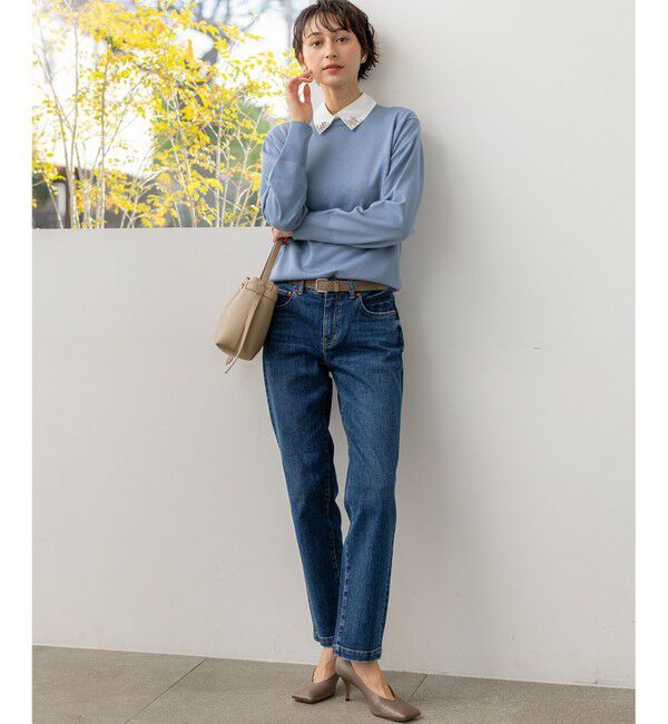 23区「【WEB&一部店舗限定】ビジューデザイン 2WAY ニット」|ニット・セーター|