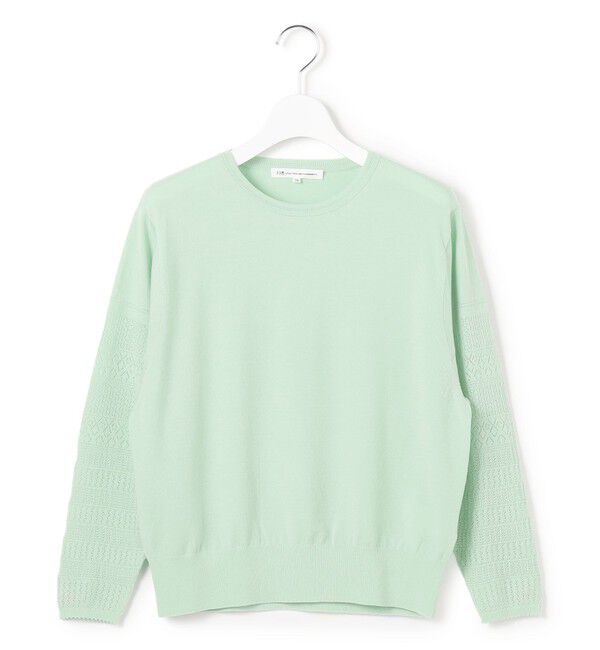 23区「ネオコンフォートストレッチ レーシーデザイン ニット」|ニット・セーター|