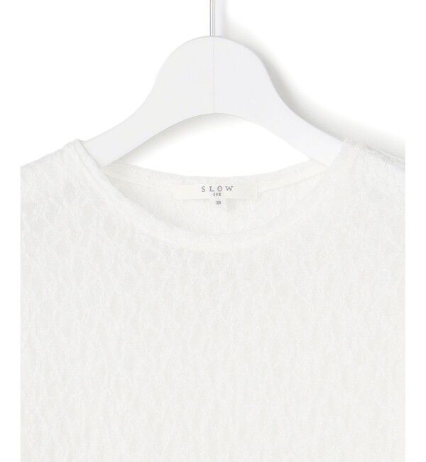 23区「【SLOW/一部店舗限定】リンクルレース シアー カットソー」|Tシャツ・カットソー|