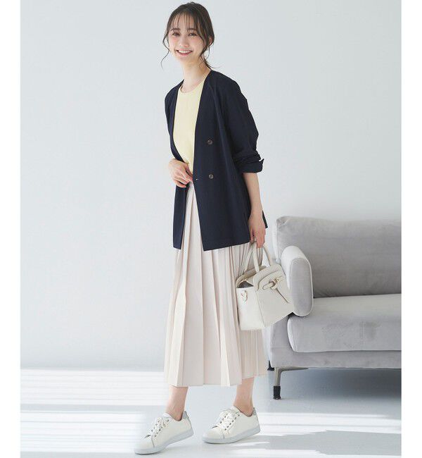 any SiS「【洗える】ダブルプリーツコンビ スカート」|スカート|