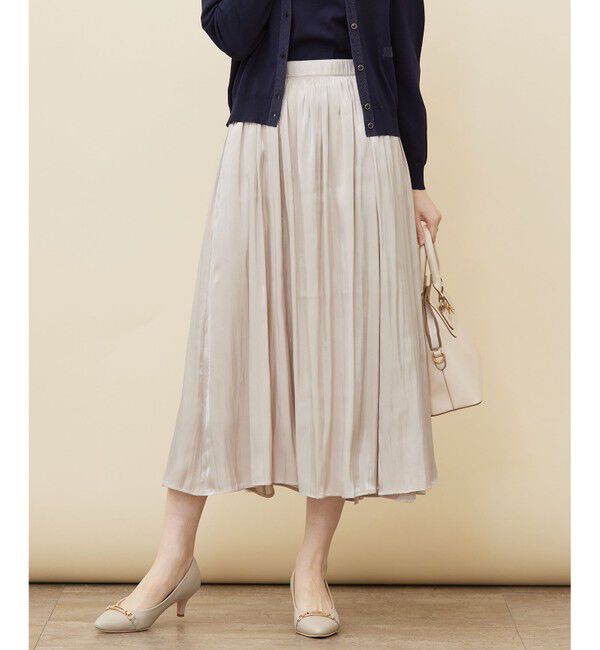 any SiS「【洗える】オーロラギャザー スカート」|スカート|アイボリー系