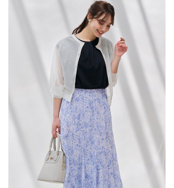 ANY SIS「【2SET】コンパクトトップス&times;ミスティプリントスカート セットアップ」|スーツ|